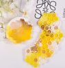 5pcs Crystal Drip Rubber Bee Honey Comb Coaster