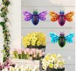 4pcs, Metal Colorful Bee Wall Décor