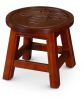 Carved Wooden Step Stool, Queen Bee, Cherry