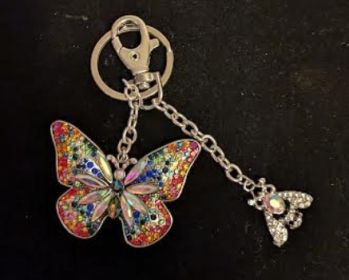 Honey Goods Bee & Butterfly key chain/ zipper pull