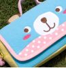 Blue Bear Embroidered Applique Carrying Case