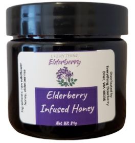 Everything Elderberry Infused Raw Honey Jar