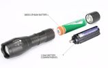 Portable Mini Flashlight LED ZOOM Torch Hunting Zoomable Flashlight Torch Light