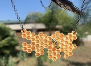 Honeycomb Necklace - essential oil diffuser