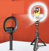 Self Video Portrait Soft Halo Light Stand With Dual LED Light And Bluetooth Remote