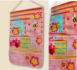 Bee & Flowers Pink;  Wall Hanging/ Wall Organizers / Wall Baskets