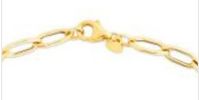 14k Yellow Gold Hexagon Link Necklace