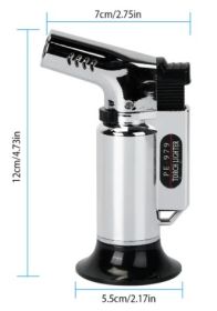 Butane Torch Lighter Refillable Blow Torch Adjustable Flame (Gas Not Included)