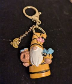 Honey Goods Bee Gnome zipper pull