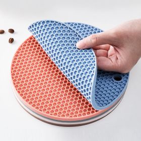 1pc/4pcs Random Honeycomb Shaped Non-slip, Insulated Kitchen/ Dining Table Mat - 6.7inch;