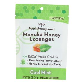 Wedderspoon Manuka Honey Cool Mint Lozenges  - Case Of 6-2.6 Oz