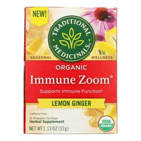 Traditional Medicinals Tea Immune Ginger Lemon - Case Of 6-16 Bag