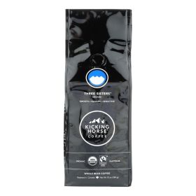 Kicking Horse Organic Whole Bean Coffee Three Sisters Medium Roast Case of 6- 10oz