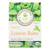 Traditional Medicinal Organic Herbal Lemon Balm Tea - Case Of 6 - 16 Bags