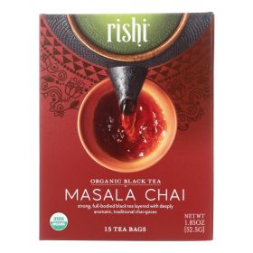 Rishi Organic Masala Chai Tea Case Of 6 -15 Bags