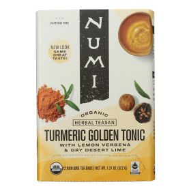 Numi Tea Organic Turmeric Golden Tonic - 12 Bags - Case Of 6