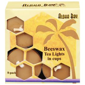 Aloha Bay - Beeswax Tea Light Candles - 8 count