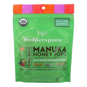 Wedderspoon Organic Manuka Honey Pops - Case Of 6 - 4.15 Oz