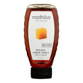 Madhava Honey - Honey Lt Amber Squeeze- Case Of 6 - 16 Oz