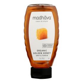 Madhava Honey - Honey Golden Squeeze- Case Of 6 - 17.6 Oz