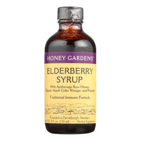 Honey Gardens Apitherapy Elderberry, Raw Honey Propolis Syrup