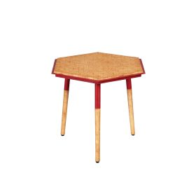 Paige Hexagon Illusion Wood Side Table