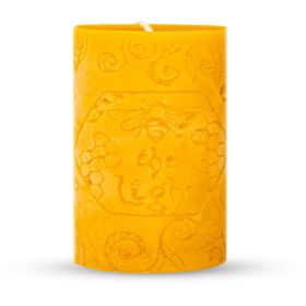 BeeTheLight Beeswax Large Pillar Candle (2.7" x 5.4") - Smokeless Unscented Candle - 72 Hours Burn Time - Natural & 100% Pure Beeswax Candle - Handmad