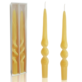 Beeswax Twisted Taper Scented Candle Pack of 2, 9.3 inch