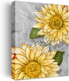 Sunflower Wall Art Decor Canvas Floral Prints Painting Framed Artwork for Home