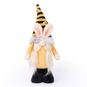 Standing Bee Gnome Plush Ornament Doll (Color: Yellow)