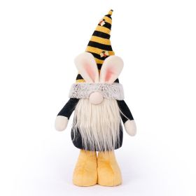 Standing Bee Gnome Plush Ornament Doll (Color: Black)