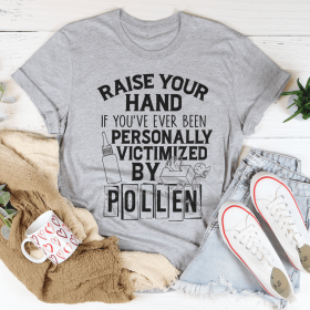 Victimized By Pollen T-Shirt (Color: Athletic Heather, Size: S)