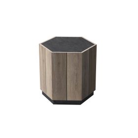 WESOME Hexagonal Rural Style Table (Color: one drawer)