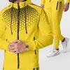 Autumn and Winter zippered honeycomb hooded sportswear design